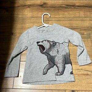 Carters, 18M thin long sleeve grey shirt